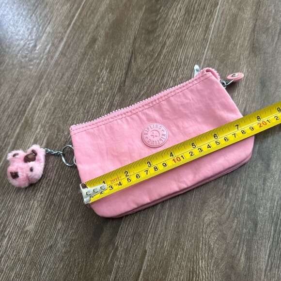 Kipling CREATIVITY SMALL POUCH  coin bag or organizer in cosmo pink with monkey - Picture 4 of 10